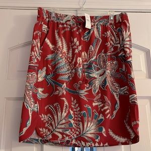 Printed skirt with pockets